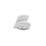 1.60ct Diamond 18K Gold Pave Bypass Ring