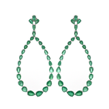 15.19ct Emerald 18K Gold Teardrop Earrings