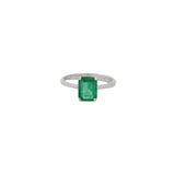 1.30ct Diamond 18K Gold Emerald Cut Solitaire Ring