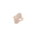 1.60ct Diamond 14K Gold Pave Heart Double Ring
