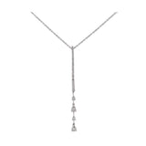 0.38ct Diamond 18K Gold Pendant Drop Chain Necklace