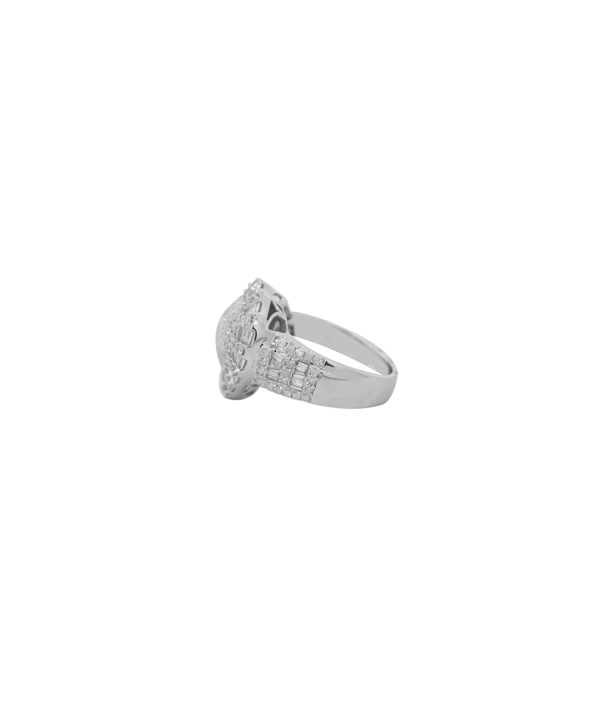 1.45ct Diamond 14K Gold Heart Pave Statement Ring