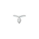 0.68ct Diamond 18K Gold Chevron Marquise Ring