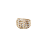 2.75ct Diamond 14K Gold Multi Row Ring