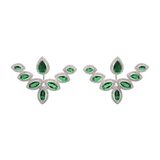 3.44ct Diamond Emerald 18K Gold Day & Night Earrings