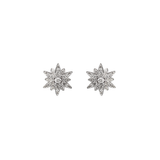 0.50ct Diamond 18K Gold Starburst Stud Earrings
