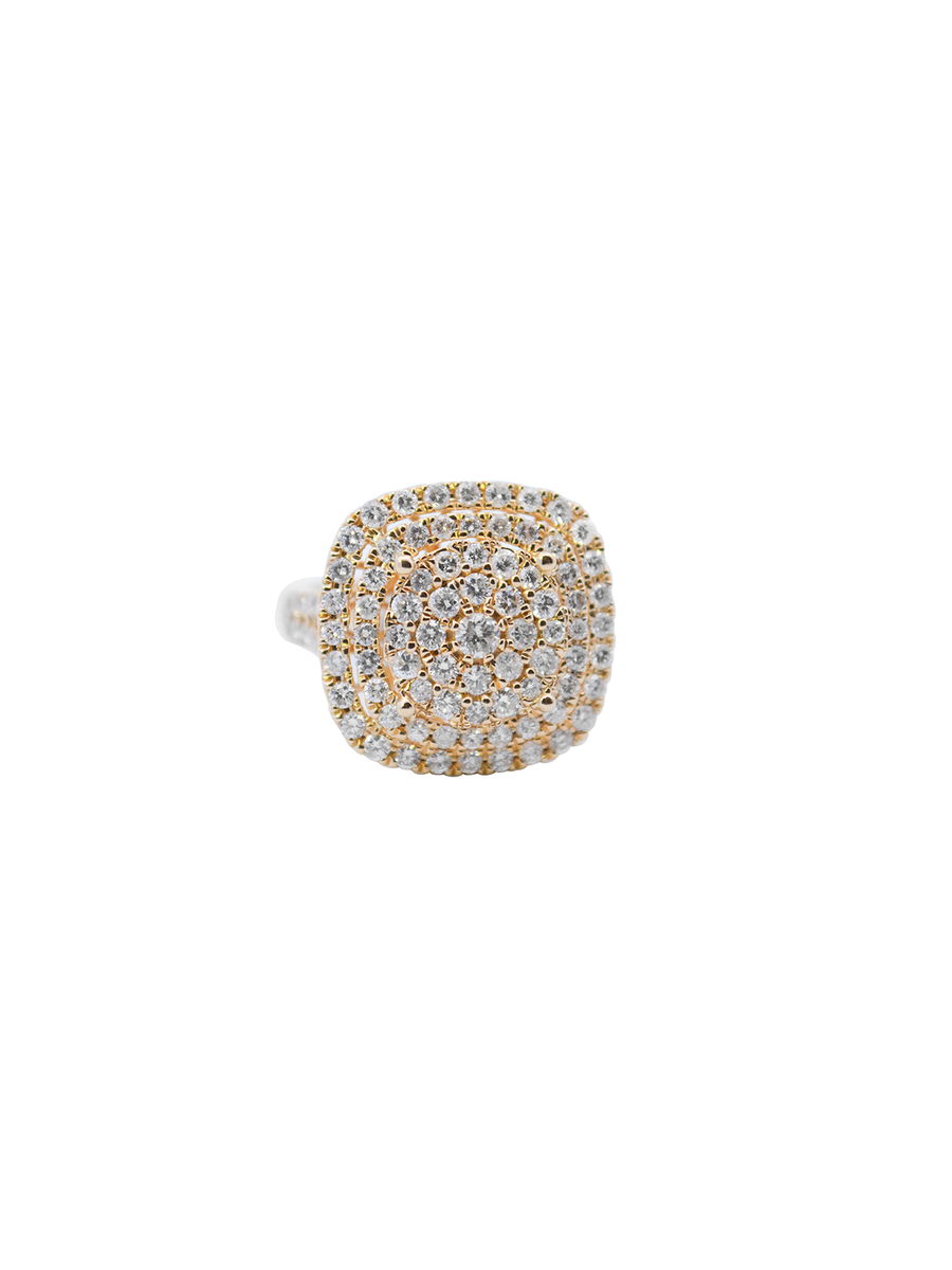 2.00ct Diamond 14K Gold Pave Cocktail Ring