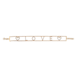1.40ct Diamond 18K Gold Love Chain Bracelet