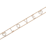 1.40ct Diamond 18K Gold Love Chain Bracelet