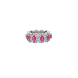 4.80ct Diamond Ruby 18K Gold Eternity Ring