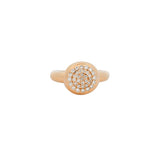 0.42ct Diamond 14K Gold Pave Solitaire Ring