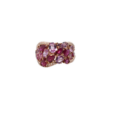 5.03ct Diamond Pink Sapphire Ruby 14K Gold Cluster Ring
