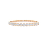3.15ct Diamond 14K Gold Invisible set Bangle Bracelet