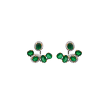 3.87ct Diamond Emerald 14K Gold Day & Night Earrings