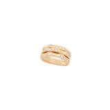 0.47ct Diamond 18K Gold Multi Row Ring