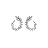 0.90ct Diamond 14K Gold Pear Shape Leaf Earrings