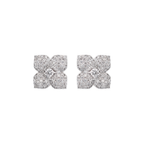 1.60ct Diamond 18K Gold Two In One Flower Stud Earrings