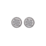 1.15ct Diamond 18K Gold Halo stud Earrings