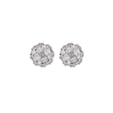 1.21ct Diamond 18K Gold Marquise Baguette Stud Earrings
