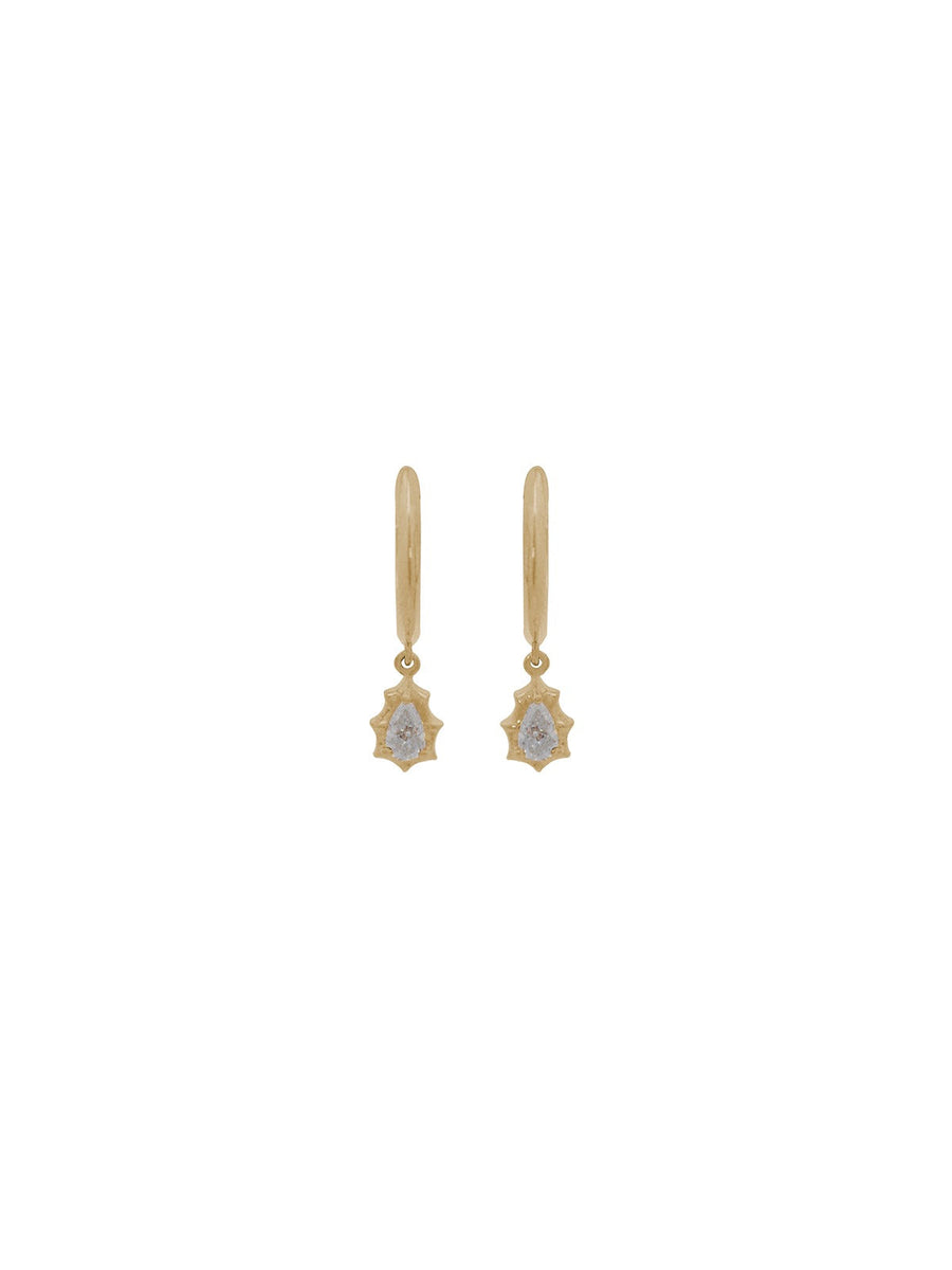 0.36ct Diamond 14K Gold Dangle Drop Earrings
