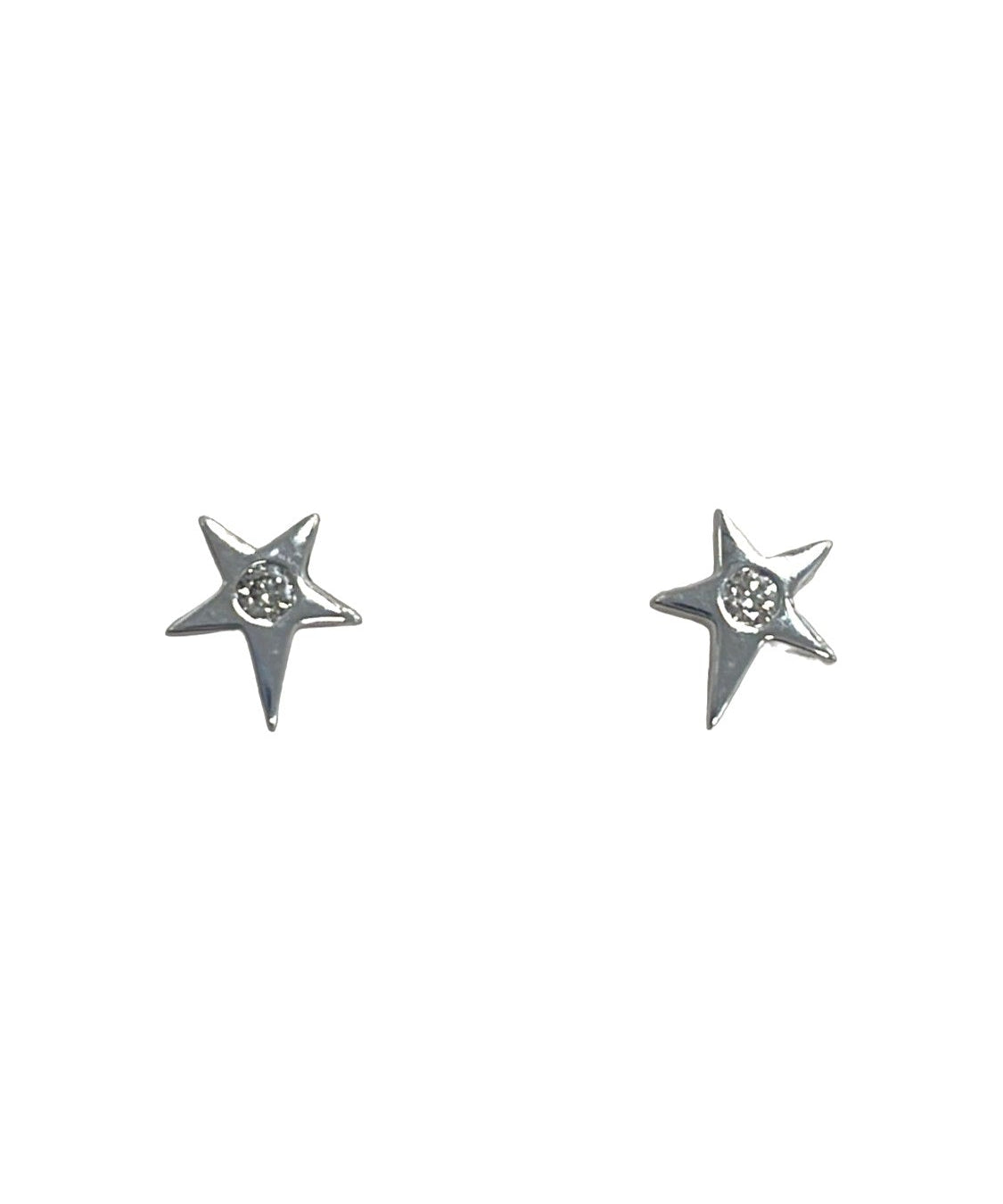 0.60ct Diamond 14K Gold Star Dainty Stud Earrings