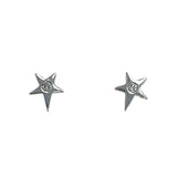 0.60ct Diamond 14K Gold Star Dainty Stud Earrings