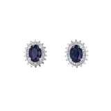 2.08ct Diamond 14K Gold Halo Stud Earrings