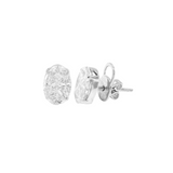 1.83ct Diamond 18K Gold Oval Illusion Stud Earrings