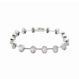 3.25ct Diamond 18K Gold Oval Link Tennis Bracelet