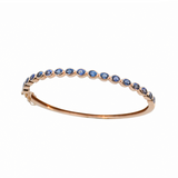 3.09ct Sapphire 14K Gold Bangle Bracelet