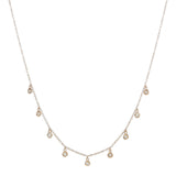 1.00ct Diamond 14K Gold Multi Drop Station Necklace