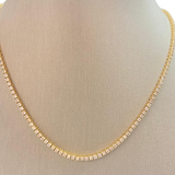 7.50ct Diamond 18K Gold Classic Tennis Necklace
