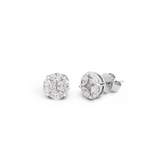 1.00ct Diamond 18K Gold Illusion Set Stud Earrings