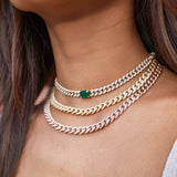 2.53ct Diamond 18K Gold Pave Miami Cuban Link Chain Necklace