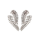 2.10ct Diamond 18K Gold Leaf Earrings