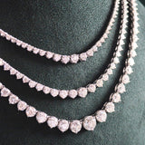 Diamond 18K Gold Graduated Tennis Necklace