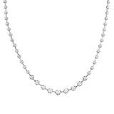 1.58ct / 4.16ct Diamond 18K Gold Graduated Link Tennis Necklace