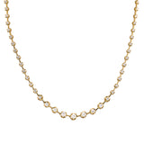 1.58ct / 4.16ct Diamond 18K Gold Graduated Link Tennis Necklace