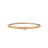 1.71ct Diamond 14K Gold Solitaire Bangle Bracelet