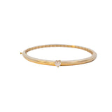 1.71ct Diamond 14K Gold Solitaire Bangle Bracelet