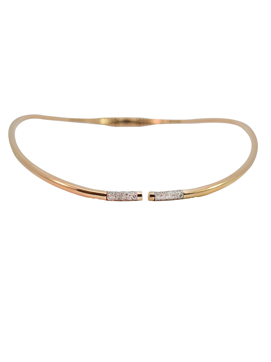 Diamond 18K Gold Tube Choker Necklace – Wish Fine Jewelry